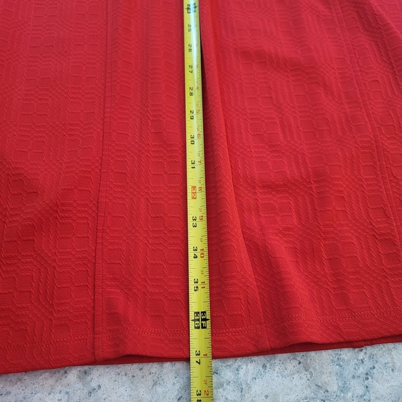 Stella & Julie Dress Womens 14W Red Sleeveless Sheath Textured Elegant Nwt work - Picture 10 of 12